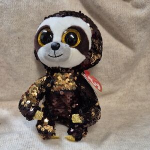 Ty Flippables Sparkle Sloth Dangler - New